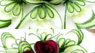Super Salad Ideas How to Make a Beetroot Rose Carving Garnish #SuperSalad #cuttingskills #short
