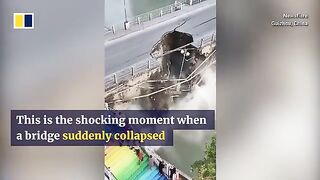 Decades-old bridge collapses in southern China