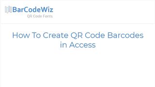 Create QR Code 2D Barcodes
