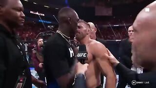 Israel Adesanya and Dricus Du Plessis come face-to-face in bad tempered encounter at #UFC290