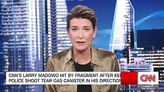 CNN reporter hit by fragment of tear gas canister while reporting on Kenya protests