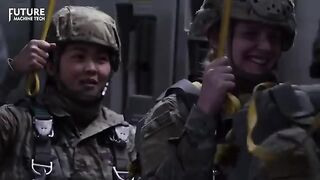 The Insane Action  Female Paratroopers Out Of C-17 Globemaster III