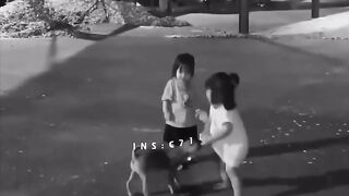 Cute baby's Friend when Dog Bite ????????