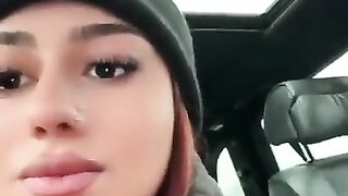 Only fans beautiful girl smoking her own car.