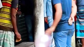 Popping balloon blast with public prank