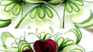 Super Salad - How to Make a Beetroot Rose Carving Garnish #vegetablecarving