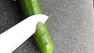 Super Salad Cucumber Swan Decoration Ideas #SuperSalad #cuttingskills #fooddecoration