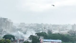 Bangladesh police,  gunfire with helicopter