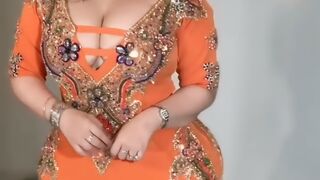 Dubai princesses Beautiful look in orange dress