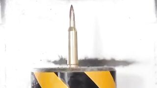 Crushing a bullet ???????? hydraulicpress wait TILL THE END....