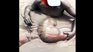 Colombian  Mud barthing .    #beautyful #barthing