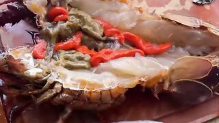 Spiny Lobster ASMR. ???? #lobster #spinylobster #seafood #asmr #foodporn
