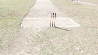 Cricket ground in village