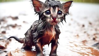 Kitten in Peril: Rescued by a Kind-Hearted Beggar