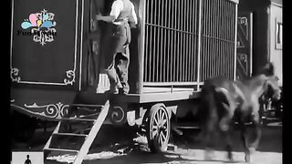Charlie Chaplin masterfully danced on the edge of danger in The Lion's Cage