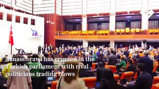 Turkey parliament fight