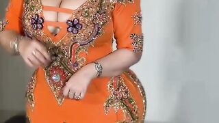 Dubai Princesses Beautiful Look in Orange Dress
