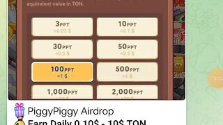 Piggy piggy Airdrop | Daily 0.10$-10$ Withdraw 2