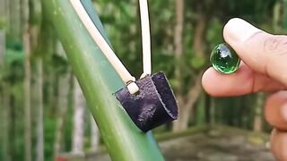 Crazy but amazing bamboo slingshots #craft  #diy