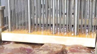3 tons of production per day! The process of making beef jerky. Amazing Korean jerky factory