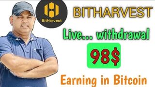 Today income 52$ ???? Bitharvest ????????  bitcoin mining ⛏️