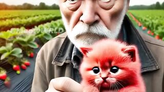 Strawberry Cat.! ???????? #cat #cute #meow #kitten.