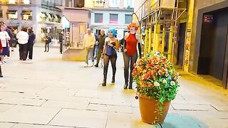 BUSHMAN PRANK SCARING PEOPLE ON HALLOWEEN !!!