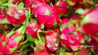 RED & WHITE DRAGON FRUIT MILKSHAKE - Easy Milkshake Recipe - Ice Cream Fruit Dessert Recipe.mkv