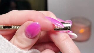 ASMR hand and nail care