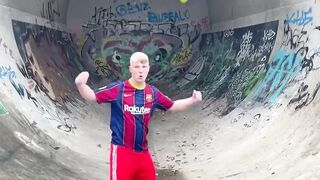 Footballer trickshot challenge #shorts #ronaldo