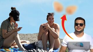 Boy with Breasts Prank On The Beach_AWESOME REACTIONS