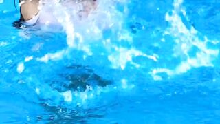 desi girl having fun  in swimming pool