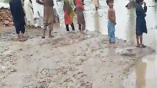 Rain in village Daro  mahesar
