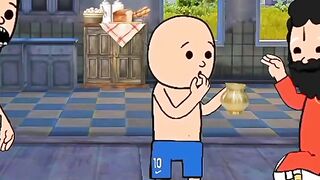 Bald Cartoon Characters in a Colorful Room Adventure!