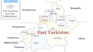 Map of East Turkistan. East Turkistan Map. East Turkestan Map. Map of East Turkistan. East Turkistan Map. Peta Turkistan Timur. Peta Turkestan Timur