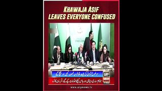 Politicians statements khawaja Asif in action