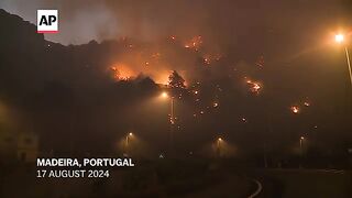 Advancing on three fronts, Madeira wildfire forces at least 100 people to evacuate