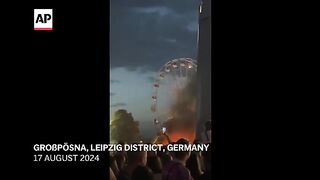 More than 20 injured after two gondolas on Leipzig ferris wheel catch fire