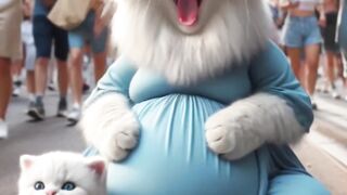 pregnant cat //shorts cat //Kitty cat love