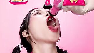 Random pink Food ASMR Mukbang#2????????????#shorts#mukbang#asmr#eating