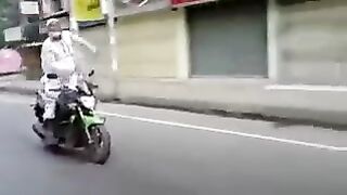 Funny Motorcycle driving