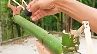 Bamboo Creations with Green bamboo slingshots