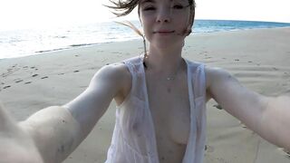 [4K] Dry Vs Wet Try-on Haul Transparent See-Through shirt with Jules Bond