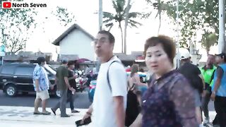 Drone View  in the Kuta Beach