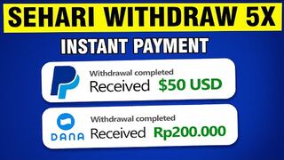 Sehari Withdraw 5x ke SALDO DANA dan PAYPAL - Aplikasi Penghasil Uang TERCEPAT 2024