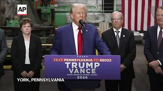 Trump slams Harris during speech in York, Pennsylvania