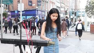 Blinding Lights on Grafton Street with Brinda Irani. (The Weeknd) cover.