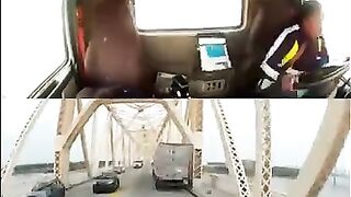 Footage Released of Moment Truck Plunges Off Clark Memorial Bridge in Louisville  10 News First