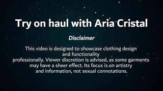 [4K] Dry vs Wet Challenge_ See through Try on Haul with Sweet Aria
