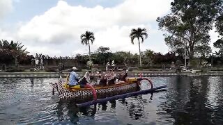 Boat ride in Tirta Gangga Bali